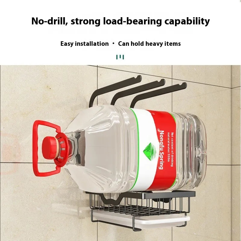 Plastic foldable kitchen rack for drying rags with wall mount and table top options