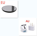 Black coffee mug warmer with dual temperature buttons and 12cm tempered glass heating surface
