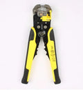 Yellow 3-in-1 automatic wire stripper crimping plier tool with metal construction
