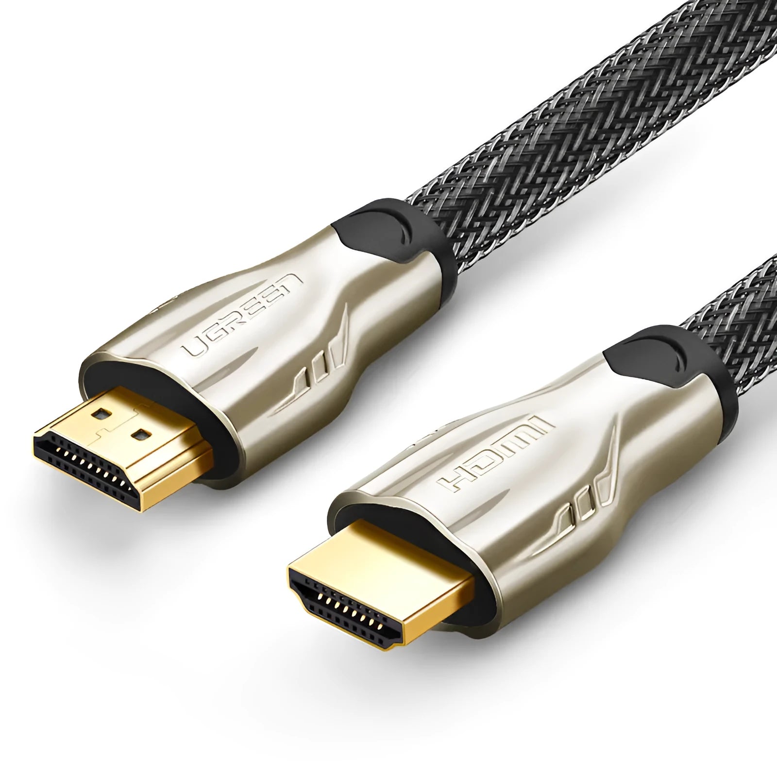 Version 2.0 4K HDMI cable with gold-plated connectors, shown at full 5-metre length.