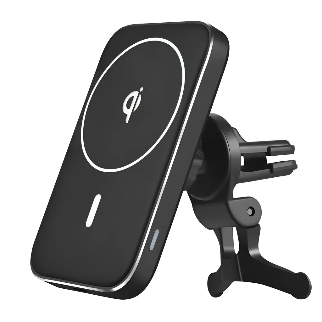M6 black magnetic wireless charging car bracket for smartphones