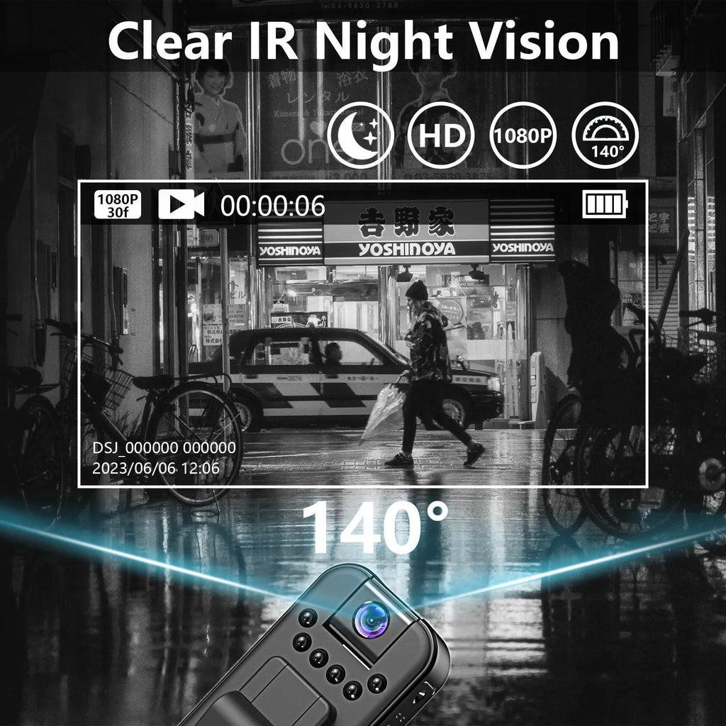 L7 HD video recorder with infrared night vision and WiFi connectivity