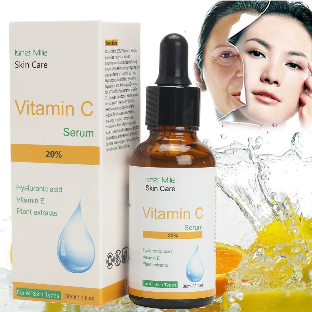 30ml bottle of Vitamin C undiluted serum for facial skincare with brightening and moisturising properties