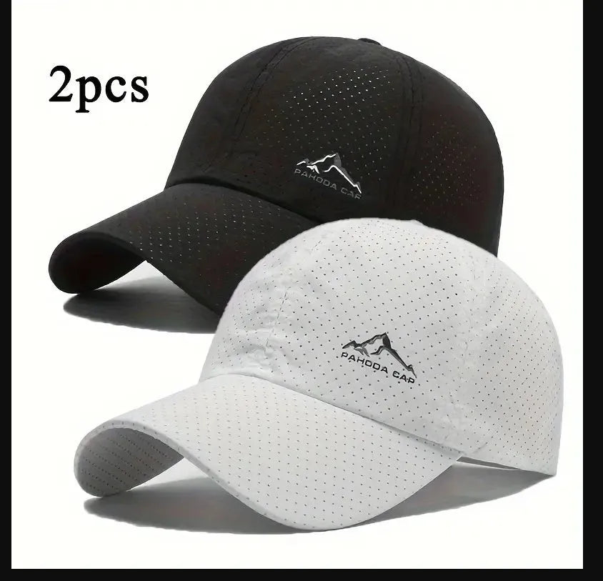 Korean-style adjustable baseball cap in dome crown design with hollow printing, available in multiple colours
