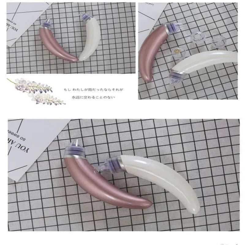 JY-666 electric blackhead suction pore cleanser in rose gold and white colour options