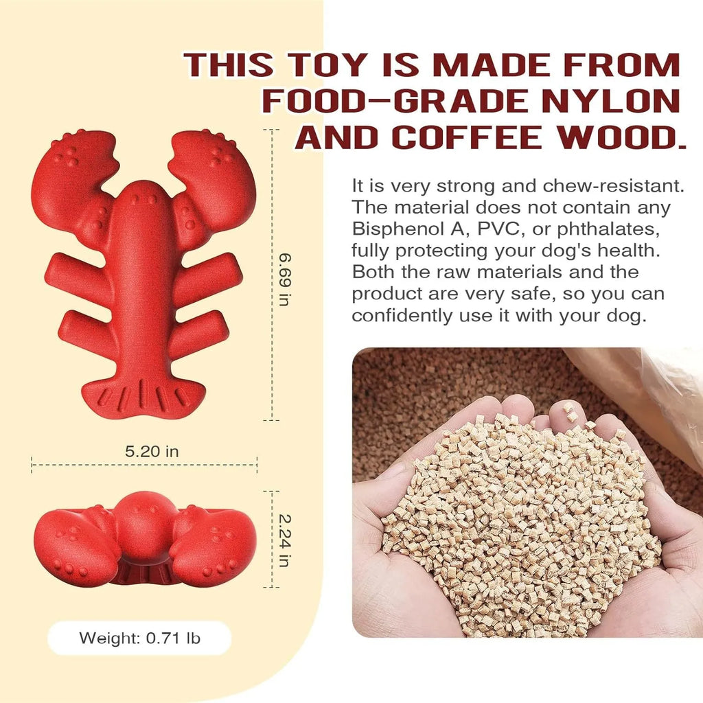 Red hard material dog chew toy for large aggressive chewers measuring 170mm