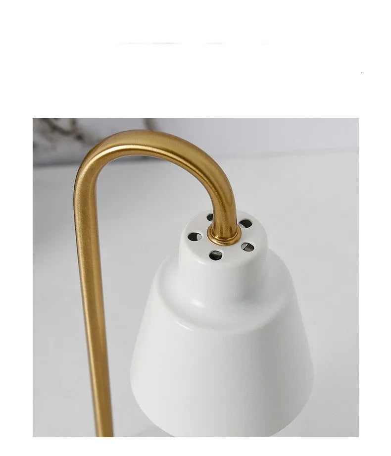 Hardware creative aromatherapy table lamp with dimmable GU10 light in black finish