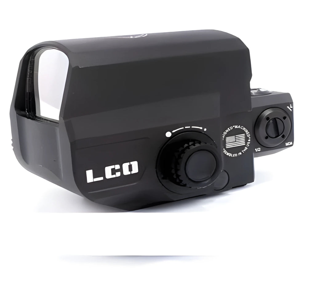 LCO Tactische Red Dot Sight with integrated 20mm rail mount on a Picatinny rail.