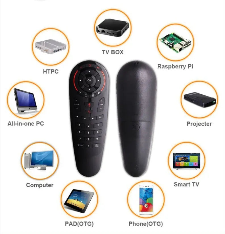 G30 wireless keyboard remote control with air mouse and nano receiver.