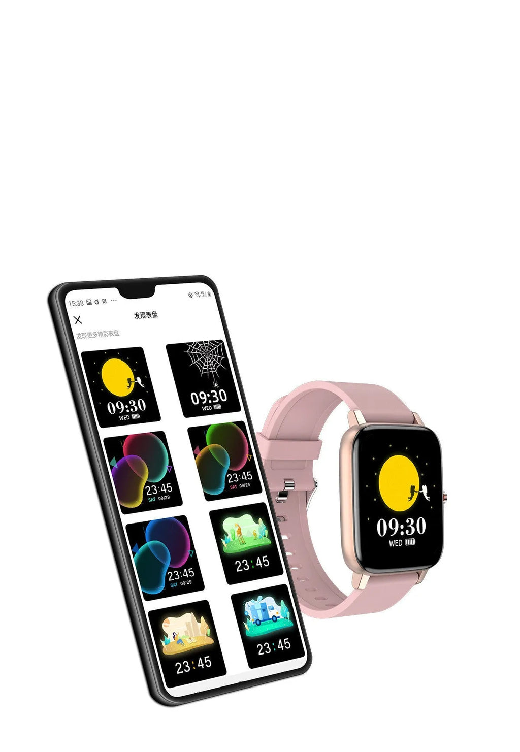 H80 smart watch with ECG and blood oxygen monitoring on a silicone strap, showing the 1.69-inch touch screen.