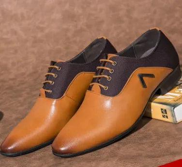 Men's Oxford shoes in artificial PU leather with rubber sole, shown in available colours
