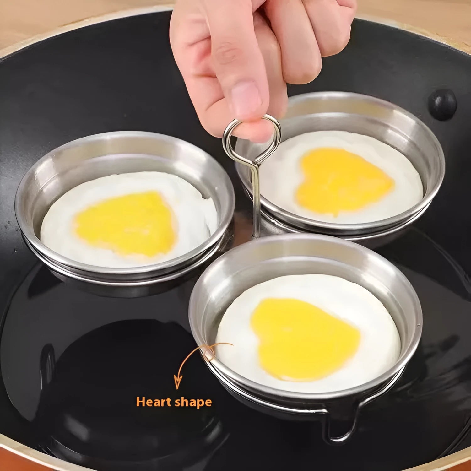 Stainless steel heart-shaped mini egg steamer for boiling eggs
