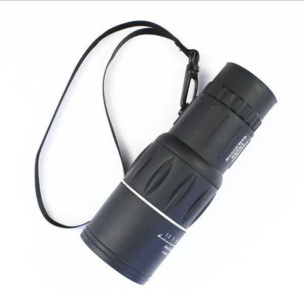 Black 16x52 monocular telescope with up and down double-tuning focus and waterproof construction