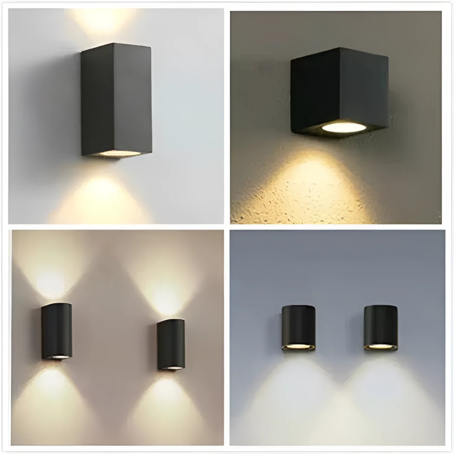 Villa outdoor balcony aisle LED waterproof wall lamp in square style with warm white light