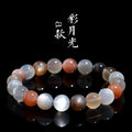 Natural colourful moonlight moonstone bracelet with 8mm beads in unisex single circle design
