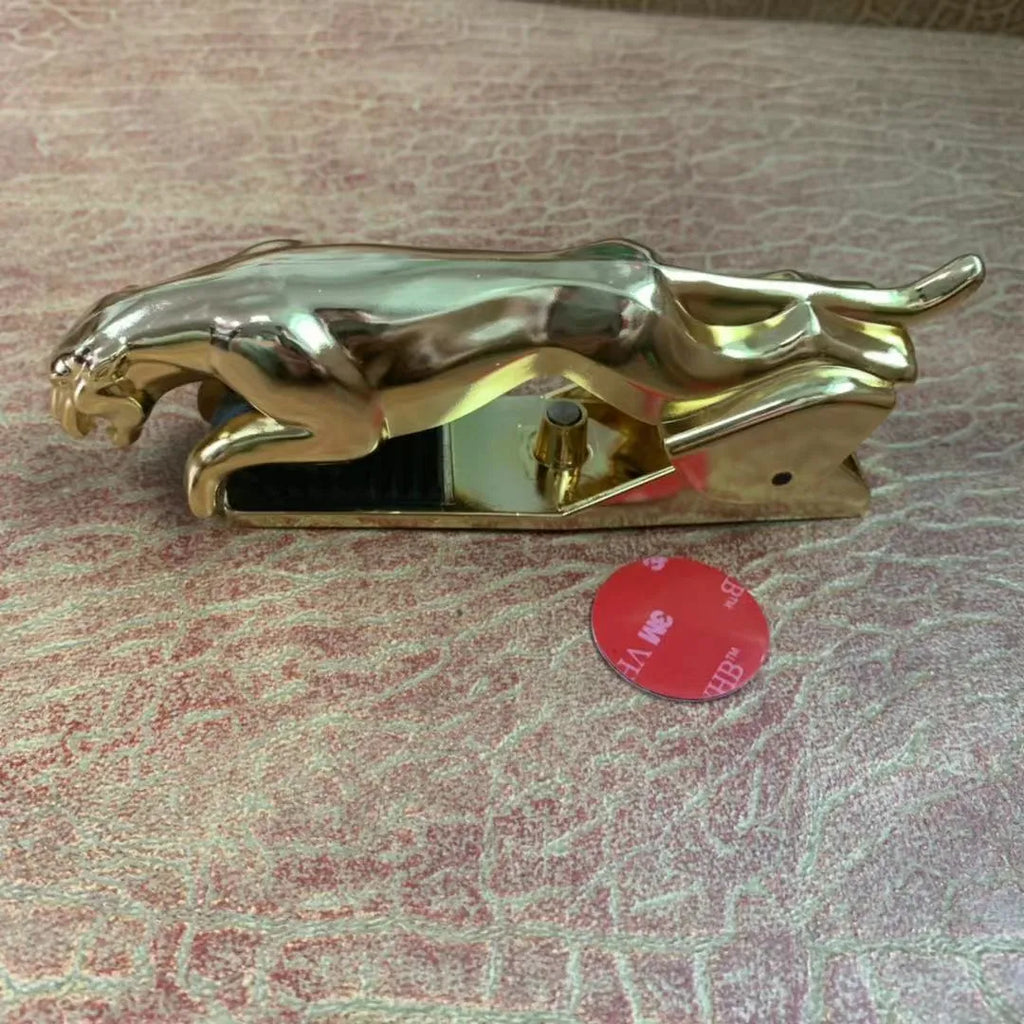 Car Leopard brand rotatable mobile phone holder in black, gold, and silver finishes, showing 360-degree rotation.