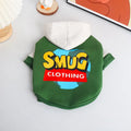 Green cotton dog clothing for autumn and winter wear in sizes L to 4XL