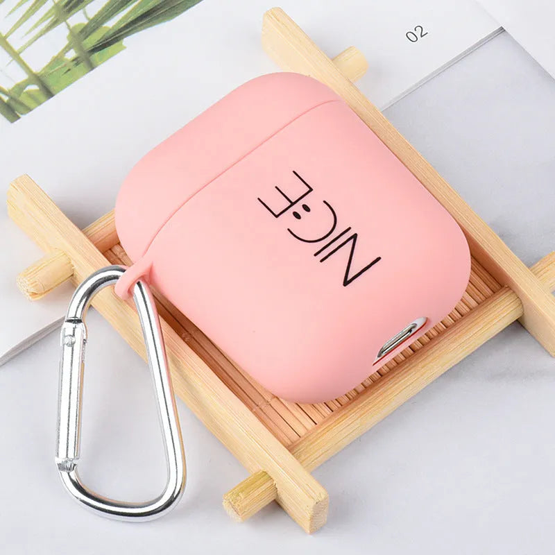PC smartphone back cover for Apple iPhone AirPods cases in Black or Pink with decorative patterns