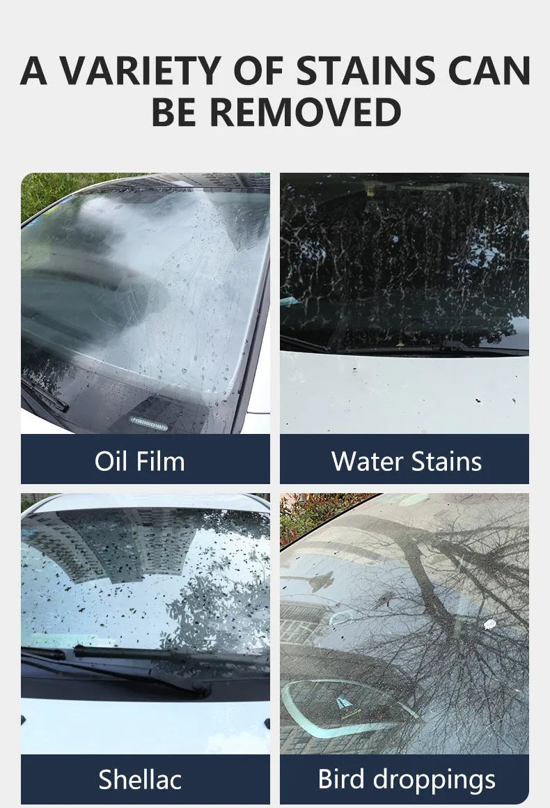 Glass oil film remover cleaning cream for car glass decontamination in three size formats