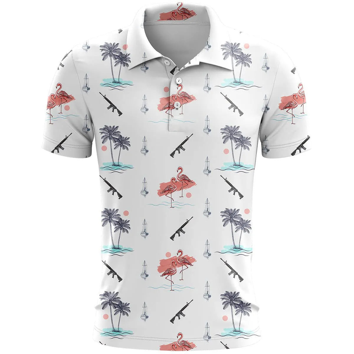 3D printed short sleeve sports top in bird eye cloth, shown in a loose fit on a model.