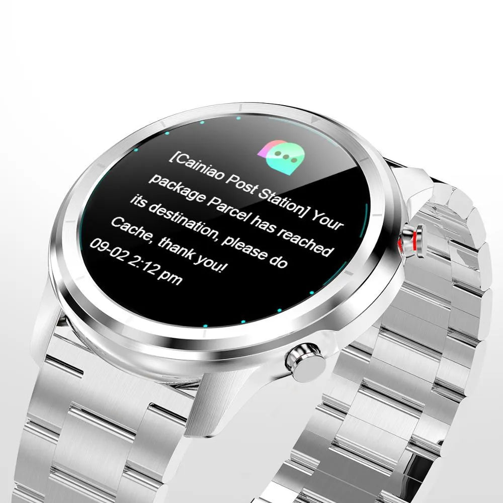 LEMFO LF26 smart bracelet with 1.3-inch screen shown in one of five colour options: Black, Brown, or Silver.