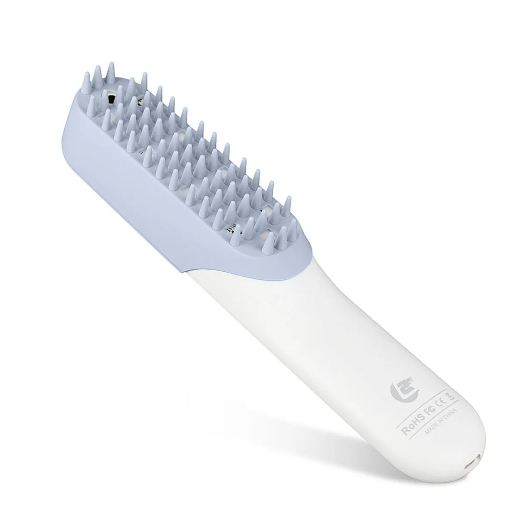 Blue pet silicone massage brush with ozone sterilisation comb for dog grooming, ABS handle