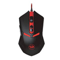 Black and red USB wired optical gaming mouse with six buttons and 1.8 metre cable