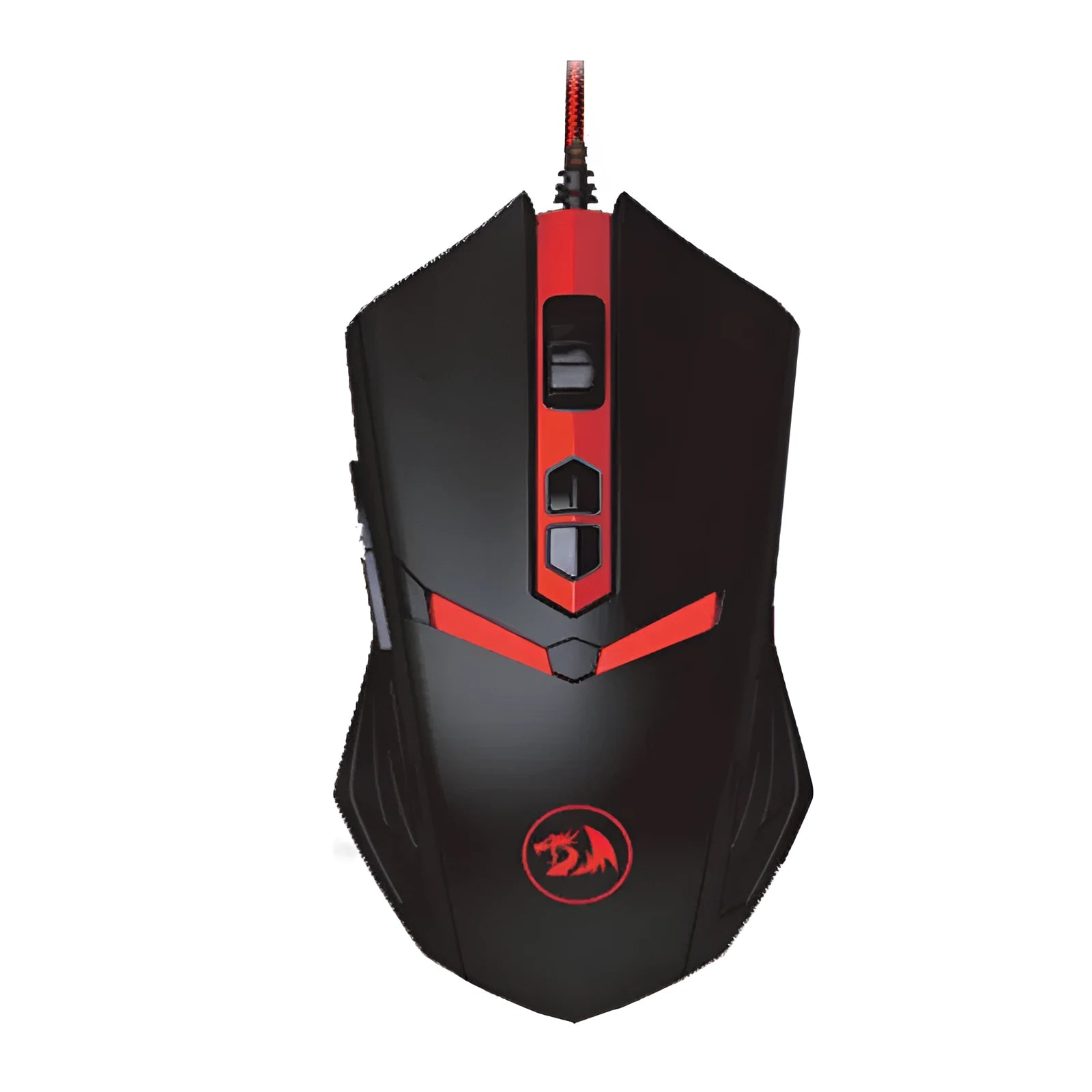 Black and red USB wired optical gaming mouse with six buttons and 1.8 metre cable