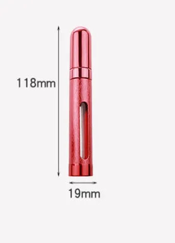 12ml aluminium travel perfume bottle with glass liner in various colours