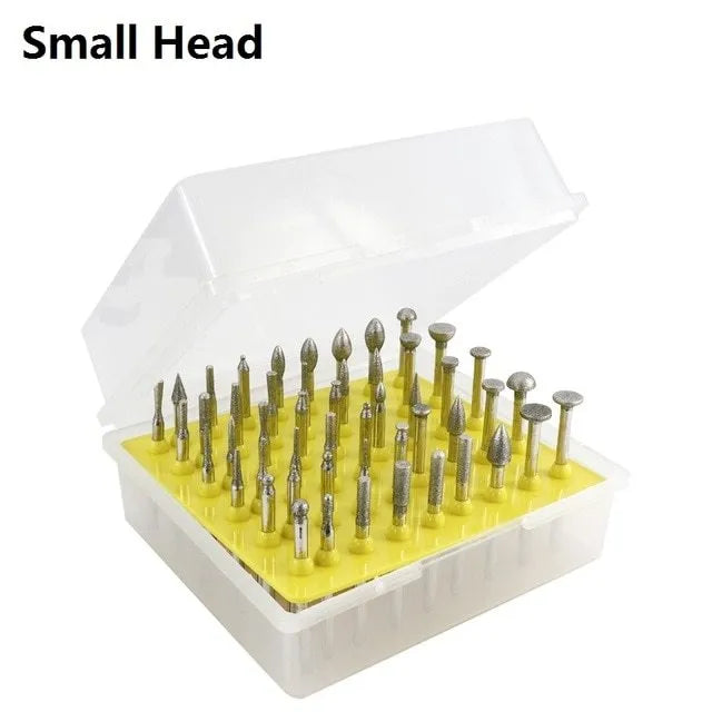 Alloy grinding head set elliptical cone shape for glass jade stone work