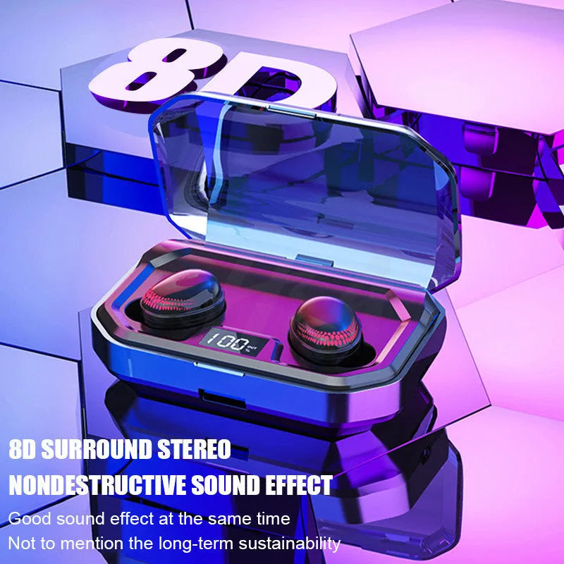 Black X10 Bluetooth wireless earbuds with charging case
