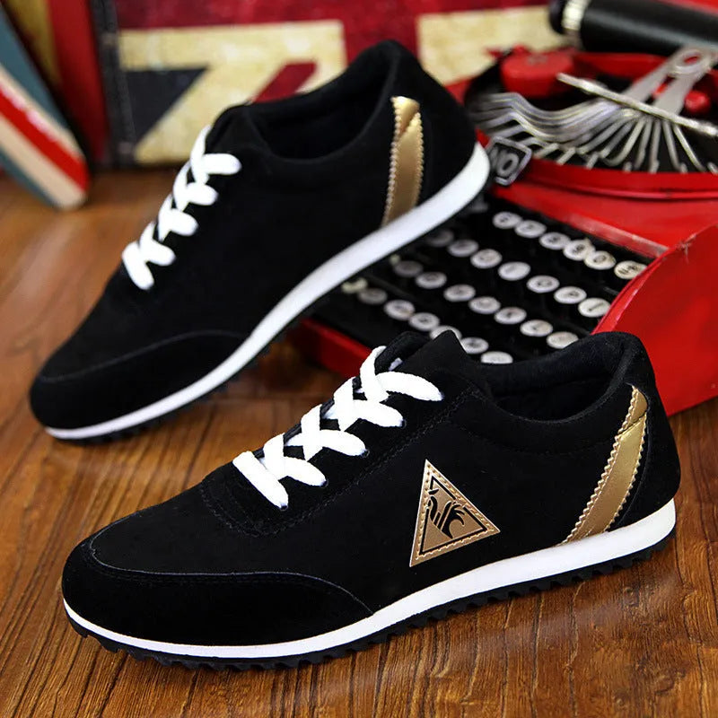 Rooster men's low-top casual shoes in artificial PU leather with rubber sole