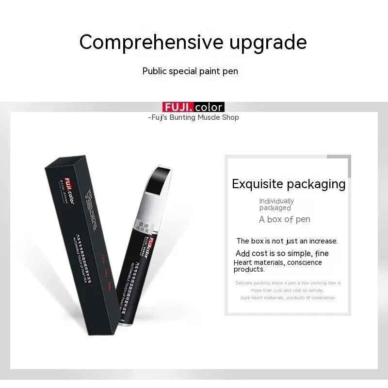Car touch-up paint pen with 12ml capacity showing colour options including Ice Crystal White and Han Jade White