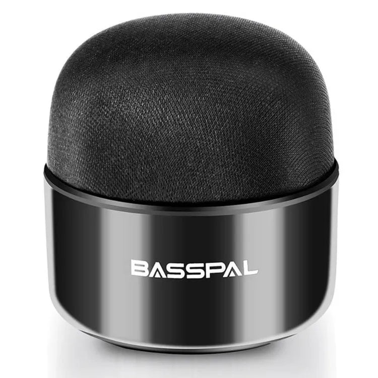 Black waterproof portable Bluetooth speaker with compact mini pocket-sized design