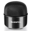 Black waterproof portable Bluetooth speaker with compact mini pocket-sized design