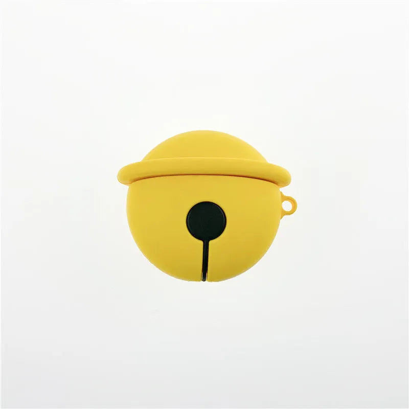 Yellow silicone protective case for AirPods 1 and 2 generation wireless earbuds