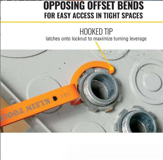 Three crescent wrenches with magnetic suction and catheter locking in orange, grey, and black colours