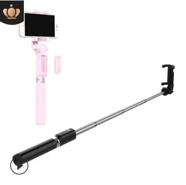 Aluminium alloy Bluetooth selfie stick with remote control and tripod bracket for mobile phones