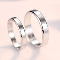 s925 sterling silver love couple ring set hand-polished anti-allergic 3mm 4mm band