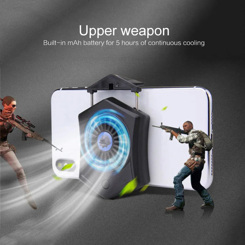 Black and white mobile phone radiator USB cooling fan for smartphone gaming accessories