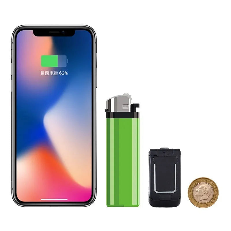 Mini flip phone in six colours with flip cover closed showing screen protection