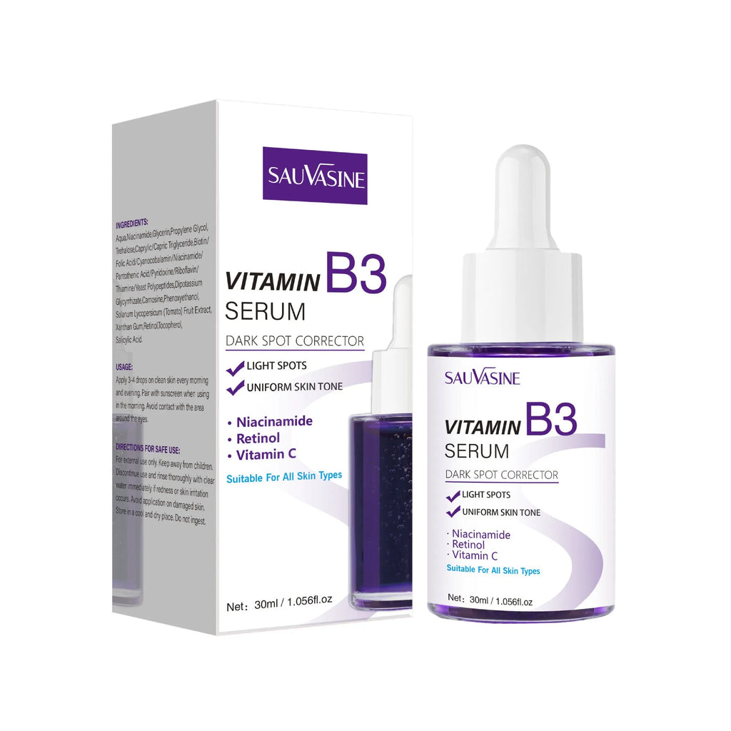 30ml bottle of Vitamin B3 Niacinamide facial essence serum for skin nourishment and firming