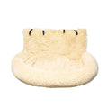 Winter thicken thermal vehicle pet mat in cloth fabric showing dark grey and beige colour options