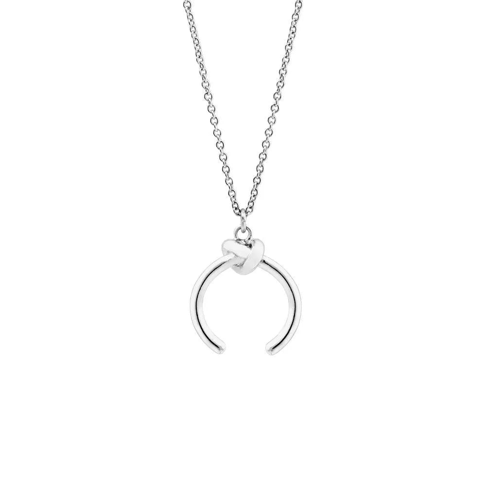 Vintage geometric pendant necklace with adjustable cross chain in gold or silver finish
