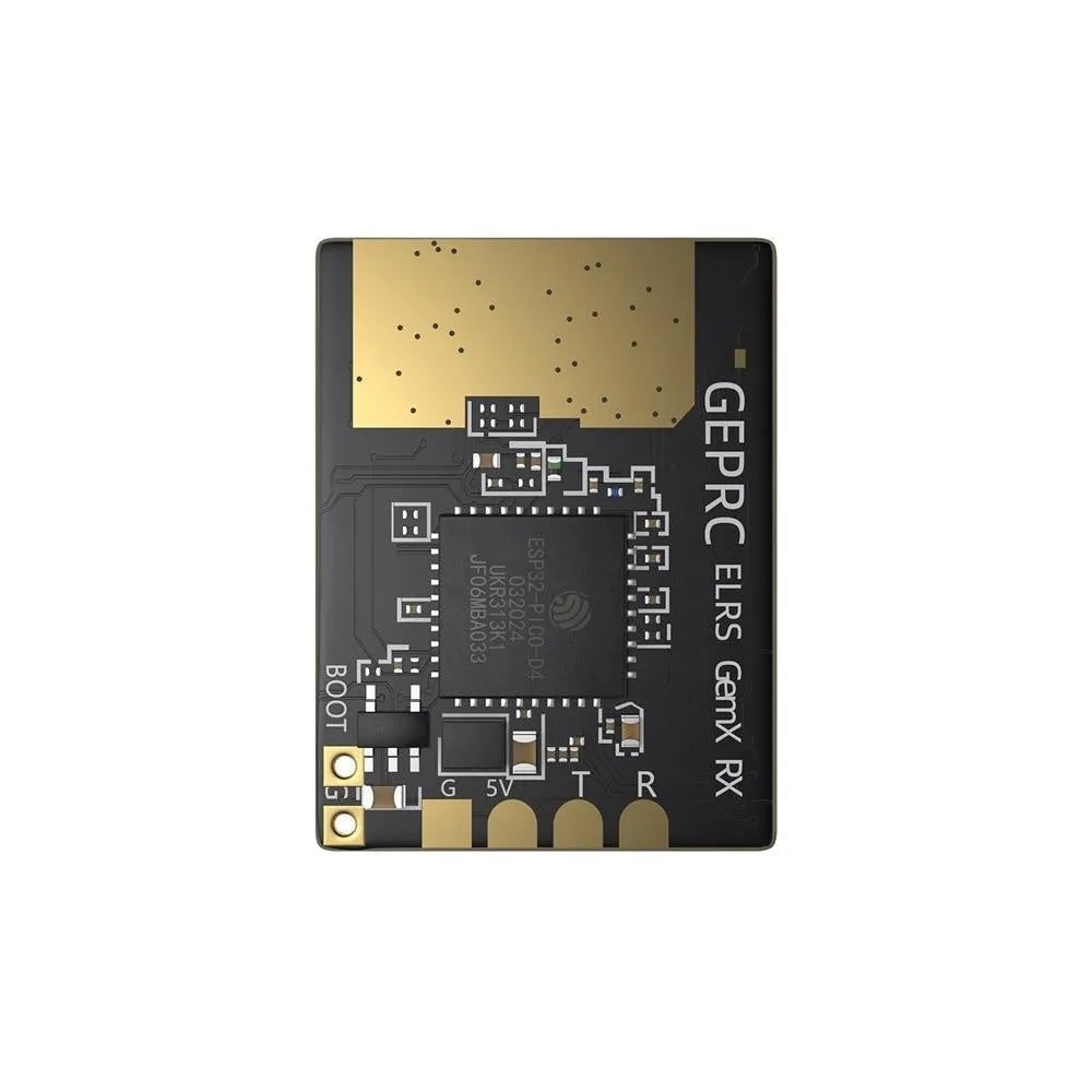 ELRS 915M/2.4G dual-frequency drone receiver with dual T-shaped antennas and metal construction
