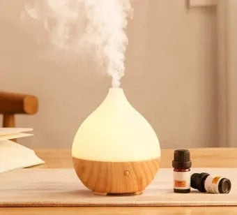 Asakusa wood grain aroma diffuser with vase shape and 100ml water tank capacity