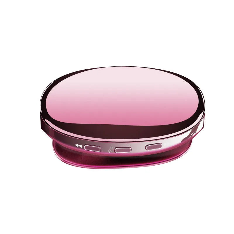 Bluetooth MP4 music player in blue, black, or rose gold with OLED display showing track info.