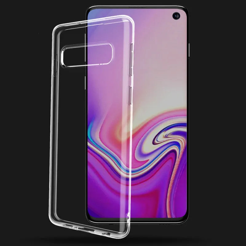 Transparent TPU anti-soft shell back cover for Samsung S10 phone case