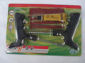 8 piece vacuum tyre repair tool set in plastic case with probe, pin, glue, and rubber strips.