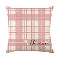 Square red and white Plaid Heart printed pillow cover for Valentine's Day, 45cm size.